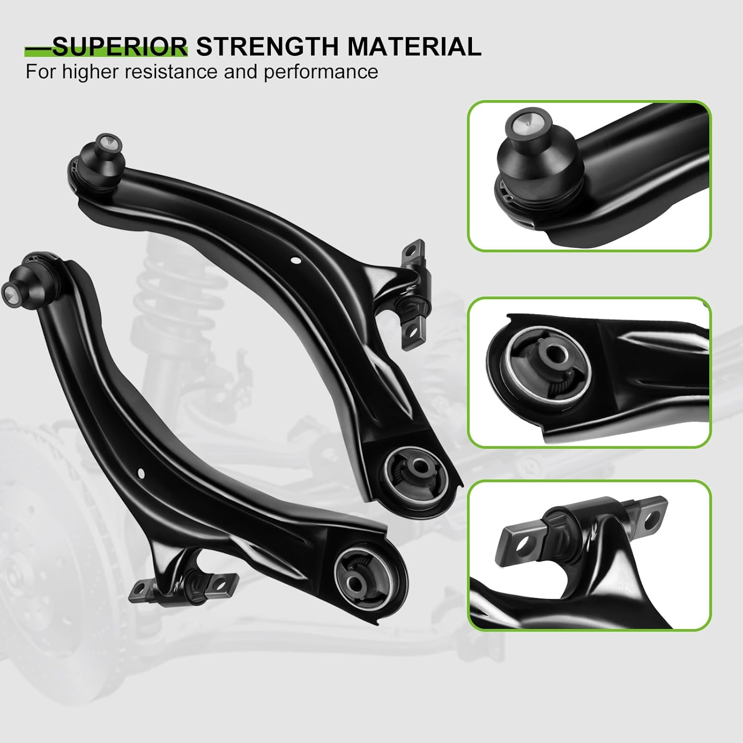 SCITOO 8pcs Front Suspension Kit Lower Control Arm with Ball Joints Outer Inner Tie Rod Ends Sway Bar Links for 2008-2013 for Nissan Rogue 2014-2015 for Nissan Rogue Select - Image 3